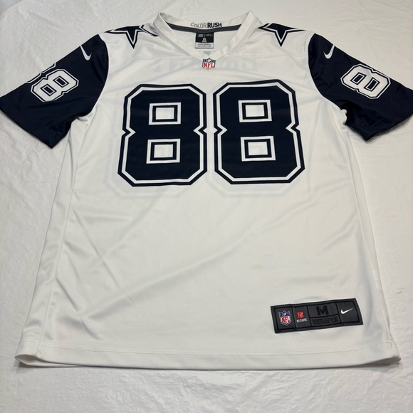 Nike Color Rush Dri Fit NFL Dallas Cowboys Dez Bryant #88 Jersey Mens M Stained - Picture 1 of 12